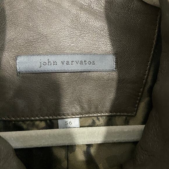 John Varvatos Men's Leather Jacket Sheep Skin Size 56 /US 46 / US Large - Picture 3 of 11